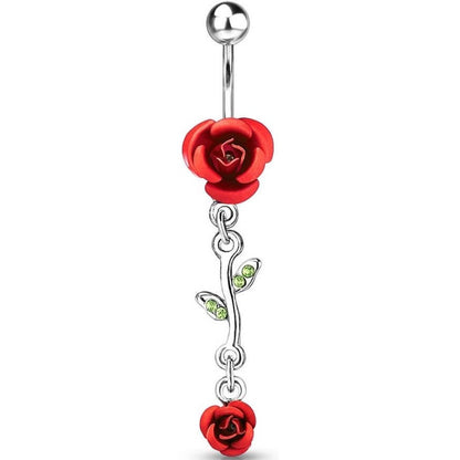 Belly Button Piercing Rose dangle