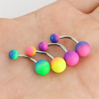 Belly Button Piercing Ball Rubber coating