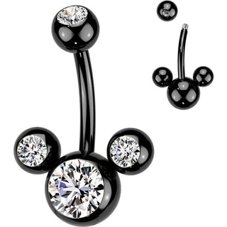 Belly Button Piercing 3 Zirconia