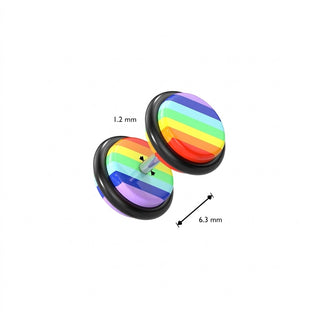 Acrylic Fake Plug Rainbow