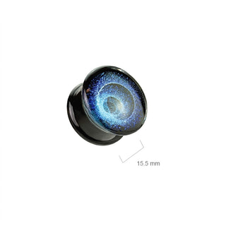 Glass Plug Blue Gallaxie
