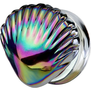 Glass Plug Rainbow Shell
