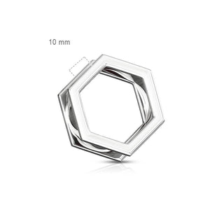Tunnel Hexagon Silber