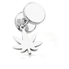 Fake Plug Hemp Leaf dangle Internally Threaded