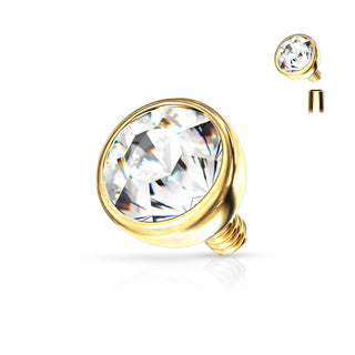 Top top ball with zirconia bezel setting Internally Threaded