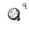 Top top ball with zirconia bezel setting Internally Threaded
