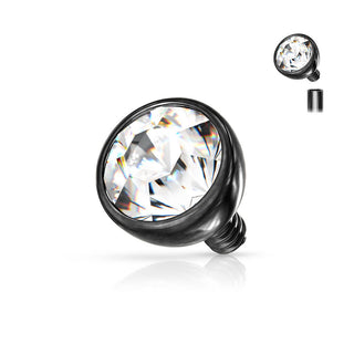 Top top ball with zirconia bezel setting Internally Threaded