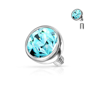 Top top ball with zirconia bezel setting Internally Threaded
