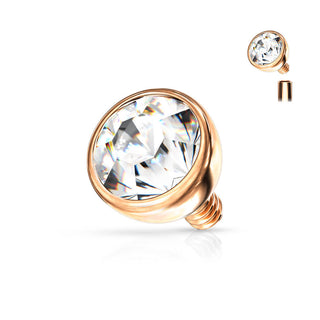 Top top ball with zirconia bezel setting Internally Threaded