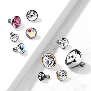 Top top ball with zirconia bezel setting Internally Threaded