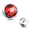 Top Top flat round zirconia bezel setting Internally Threaded