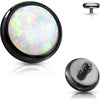 Top top flat round opal bezel setting Internally Threaded