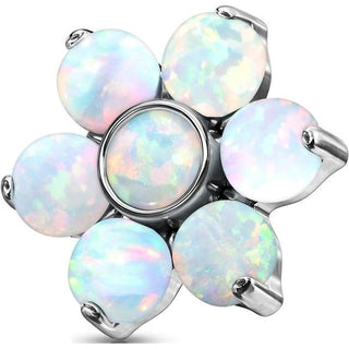 Top top flower opal prong setting Internally Threaded