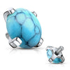 Top top semi-precious stone prong setting Internally Threaded