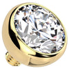 Titanium Top top ball zirconia bezel setting Internally Threaded
