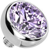 Titanium Top top ball zirconia bezel setting Internally Threaded