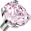 Titanium Top top zirconia prong setting Internally Threaded