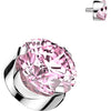 Titanium Top top round zirconia prong setting Internally Threaded