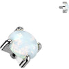 Titanium Top top opal prong setting Internally Threaded