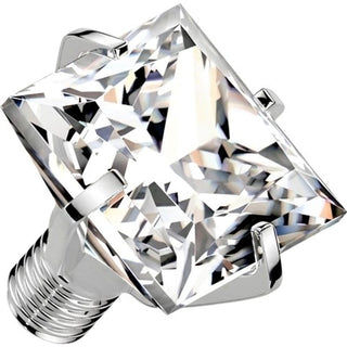 Titanium Top top square zirconia prong setting Internally Threaded