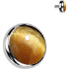 Titanium top natural stone bezel setting Internally Threaded