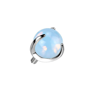 Titanium Top top ball semi-precious stone Internally Threaded