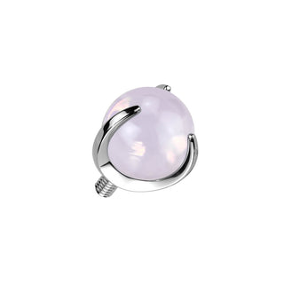 Titanium Top top ball semi-precious stone Internally Threaded