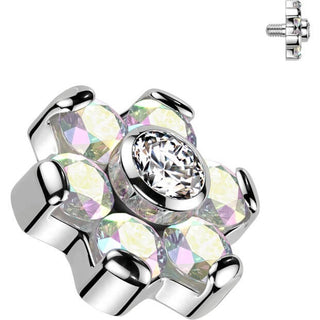 Titanium Top top flower zirconia Internally Threaded