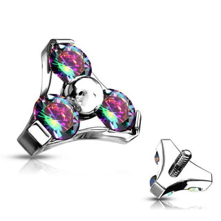 Titanium Top Top Triangle Zirconia Internally Threaded