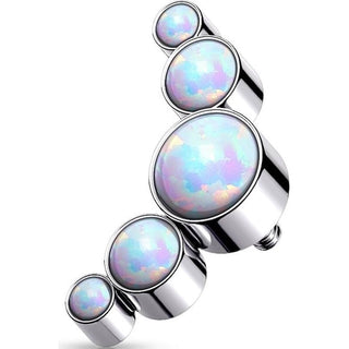 Titanium Top top 5 opals bezel setting Internally Threaded