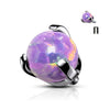 Titanium Top to ball opal claw setting Internally Threaded