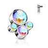 Titanium Top top 4 zirconias bezel setting Internally Threaded