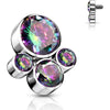 Titanium Top top 4 zirconias bezel setting Internally Threaded