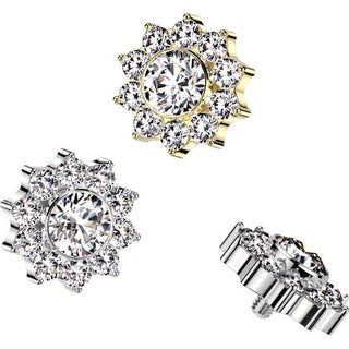 Titanium Top top flower zirconia Internally Threaded