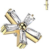 Titanium Top top flower zirconia Internally Threaded