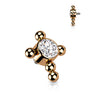 Titanium Top top cross zirconia beaded balls Internally Threaded