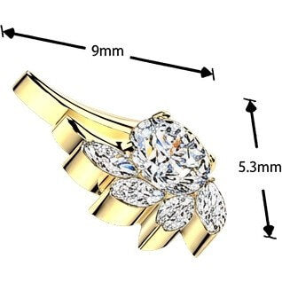 Titanium top angel wing zirconia Internally Threaded