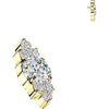 Titanium top round cubic zirconia with trinity cubic zirconia clusters Internally Threaded
