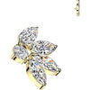 Titanium top 4 marquise cubic zirconia fan with round cubic zirconia Internally Threaded