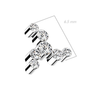 Titanium Top top swirl zirconias Internally Threaded