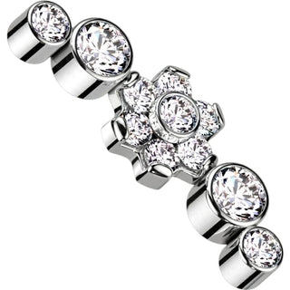 Titanium Top top flower zirconia Internally Threaded