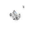 Titanium Top top leaf zirconia marquise cut Internally Threaded