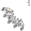 Titanium Top top 5 zirconias marquise cut Internally Threaded