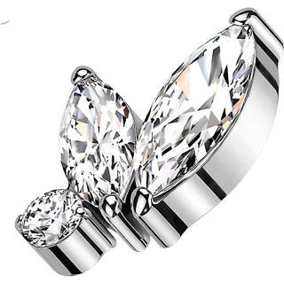 Top top 2 marquise zirconias Internally Threaded