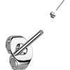 Titanium earring stud post with butterfly back