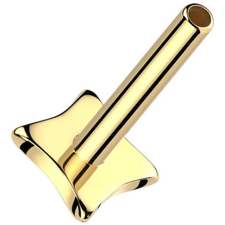 Titanium Base labret base flat diamond back Push-In