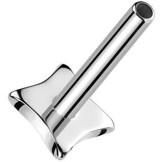 Titanium Base labret base flat diamond back Push-In