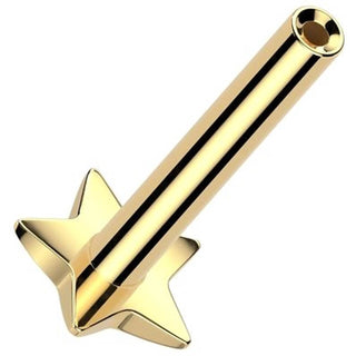 Titanium Labret pin star base Push-In