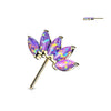 Solid Gold 14 Carat top 5 opals marquise cut Push-In
