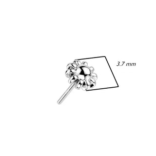 Solid Gold 14 Carat Top Flower Push-In